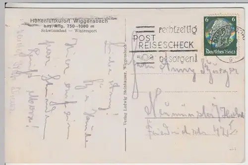 (16052) AK Wiggensbach, Panorama, Tannheimer Berge 1933-45