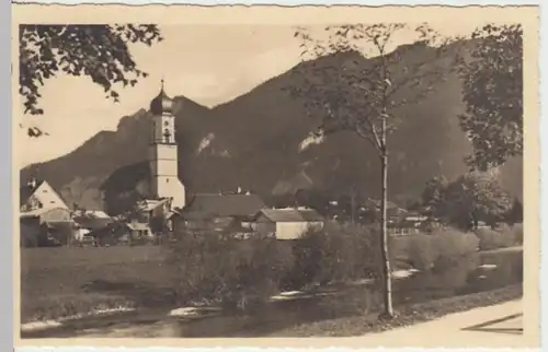 (15707) Foto AK Oberammergau, Ammerpartie, Laber 1927