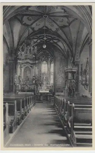 (15548) AK Dettelbach, Wallfahrtskirche, Inneres 1954