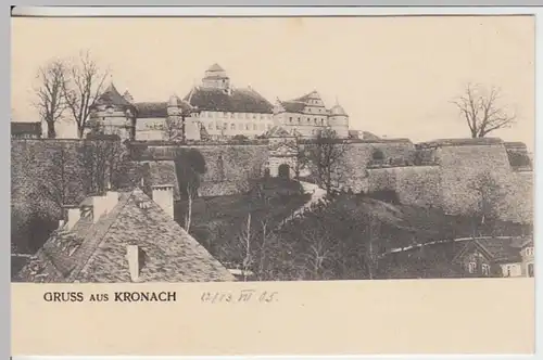 (15396) AK Gruß aus Kronach, Festung Rosenberg 1905