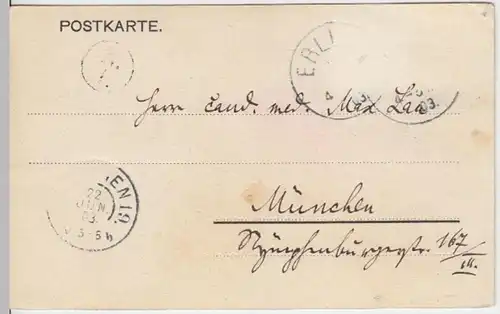 (15346) AK Gruß vom Kloster Andechs 1903