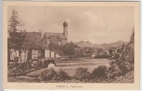 (15042) AK Gmund am Tegernsee, Kirche 1923