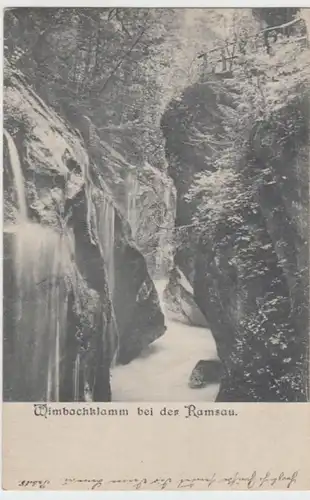 (15038) AK Ramsau bei Berchtesgaden, Wimbachklamm 1905