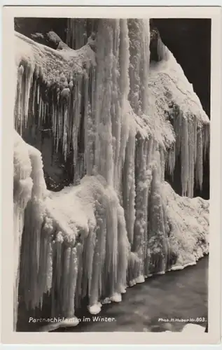 (14995) Foto AK Partnachklamm im Winter, vor 1945