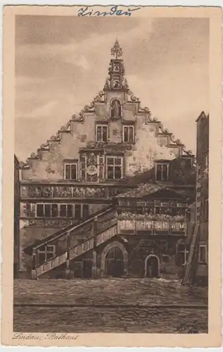 (14883) Künstler AK V. Marschall, Lindau, Bodensee, Rathaus, vor 1945