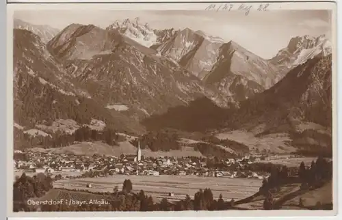 (14768) Foto AK Oberstdorf, Panorama 1928
