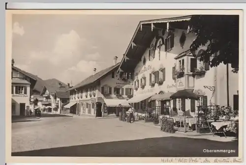 (14521) Foto AK Oberammergau, Hotel Alte Post 1950