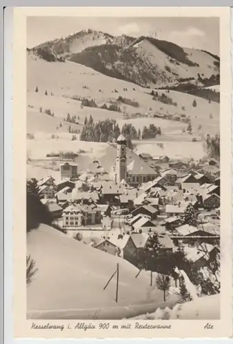 (14410) Foto AK Nesselwang, Panorama, Reuterwanne 1951