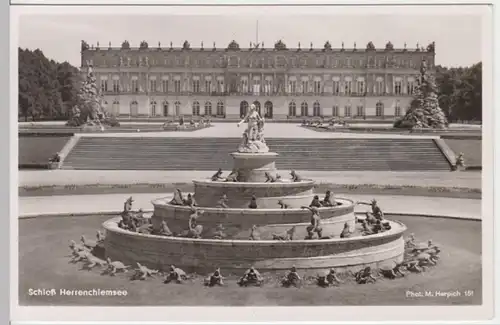 (13909) Foto AK Chiemsee, Schloss Herrenchiemsee, nach 1945