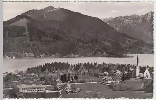 (13885) Foto AK Bad Wiessee, Panorama, Tegernsee, nach 1945