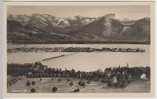 (12275) Foto AK Lindau, Bodensee, Panorama, vor 1945