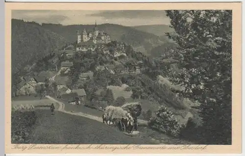 (11702) AK Ludwigsstadt, Burg Lauenstein, Oberdorf, vor 1945