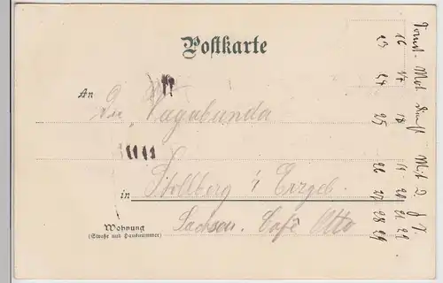 (115492) AK Gruss aus Landshut, Panorama 1899