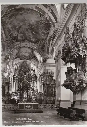 (115468) Foto AK Amorbach i.Odw., Abteikirche Inneres 1960er