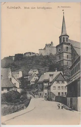 (115458) AK Kulmbach, Blick vom Schießgraben, St. Petrikirche 1911