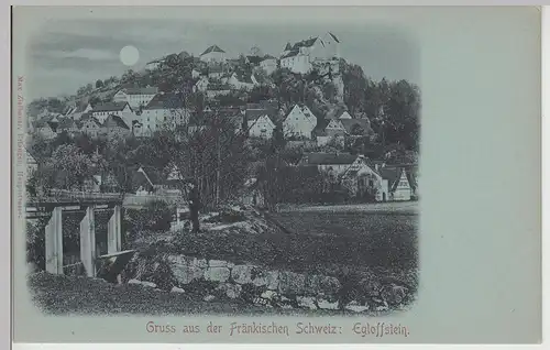 (115449) AK Egloffstein, Partie, Mondscheinkarte um 1900