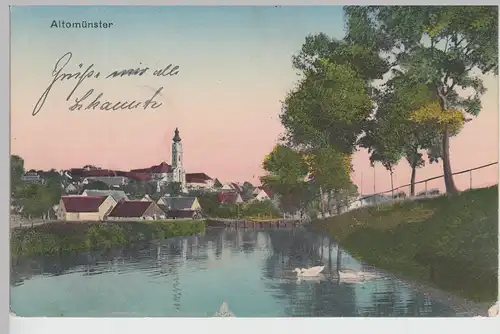 (114994) AK Altomünster, Ort mit Kirche, Feldpost 1919