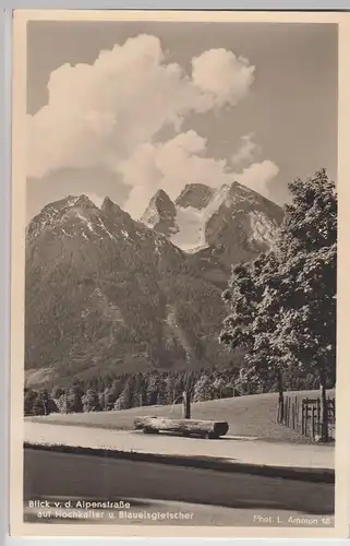 (114892) Foto AK Hochkalter u. Blaueisgletscher, Blick v. Alpenstraße 1940er