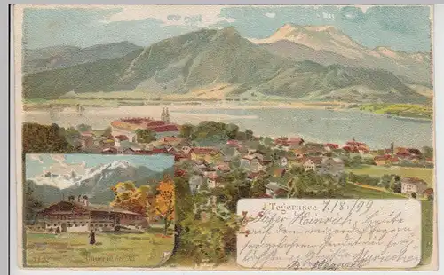 (114772) Künstler AK Tegernsee, Totale 1899