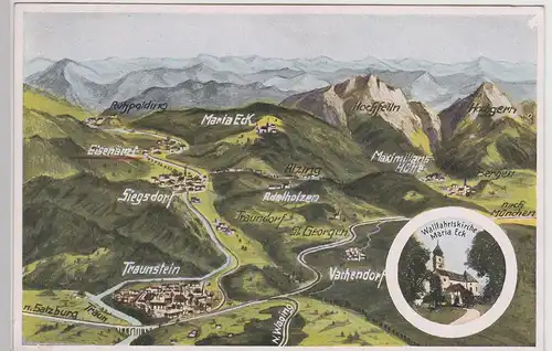 (114741) AK Übersicht Ruhpolding, Maria Eck, Traunstein, Siegsdorf 1930er