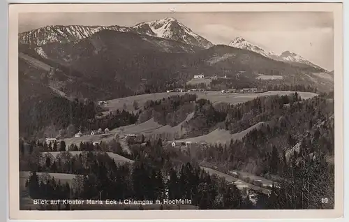 (114740) Foto AK Chiemgau, Blick a. Kloster Maria Eck u. Hochfelln 1938