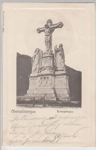 (114733) AK Oberammergau, Kreuzgruppe 1907