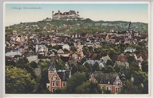 (114583) AK Coburg, Panorama, Veste, vor 1945