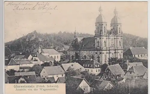 (114480) AK Gößweinstein, Basilika, Blick von der Wagnershöhe 1905