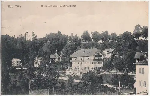 (114298) AK Bad Tölz, Blick a.d. Calvarienberg 1903