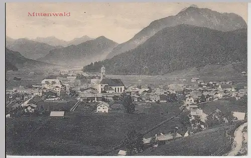 (114173) AK Mittenwald, Totale 1923