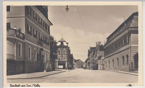 (114157) Foto AK Simbach am Inn, Apotheke, Innstraße, vor 1945