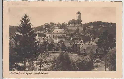 (114152) Foto AK Neuhaus an der Pegnitz, Burg Veldenstein, Kirche 1933-45