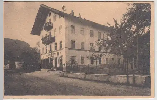 (114046) Foto AK Gebäude, Balkone, Laden? Stempel Unterwössen 1909