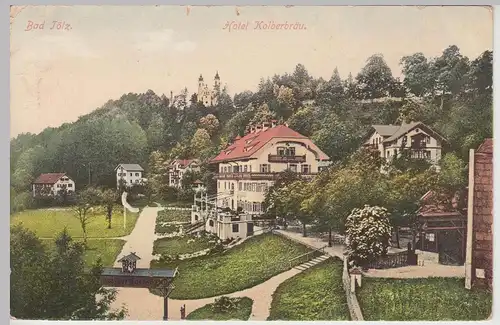 (113982) AK Bad Tölz, Hotel Kolberbräu, um 1907