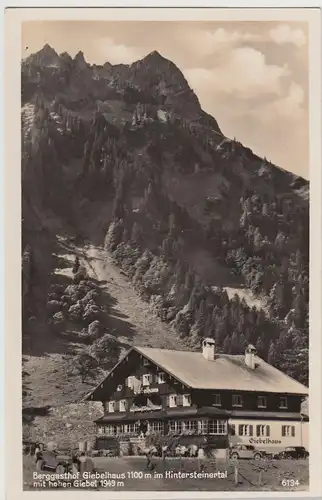 (113918) Foto AK Berggasthof Giebelhaus, Hinterstein, Giebel 1933-45