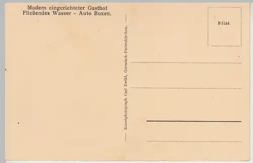 (113734) AK Garmisch, Gasthof Alpengruß, vor 1945