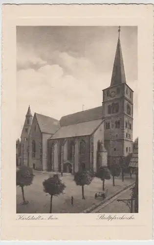 (113693) AK Karlstadt, Main, Stadtpfarrkirche, vor 1945