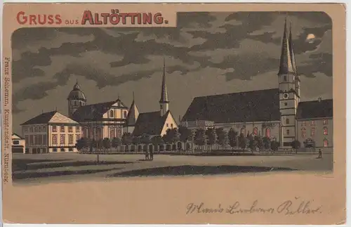 (113520) Künstler AK Gruß aus Altötting, Kirche, Kapelle 1901