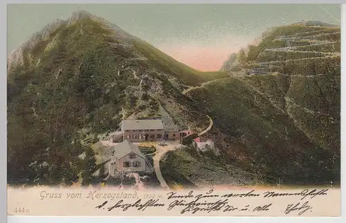 (113433) AK Gruß vom Herzogstand, Herzogstandhaus 1903