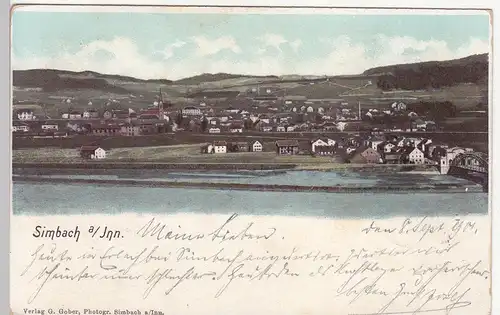 (113168) AK Simbach am Inn, Panorama 1901