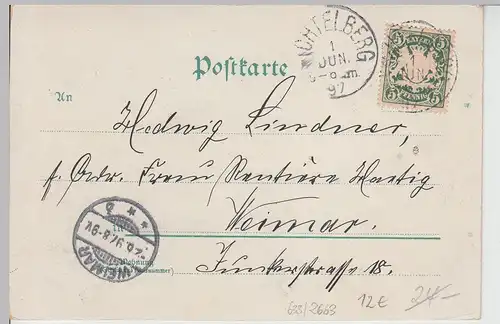 (113130) AK Gruss aus Berneck, Wallenrode, Kurhaus, Gasthof, Litho 1897