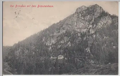 (113056) AK Brünnstein m. Brünnsteinhaus 1908