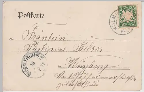 (113050) AK Kulmbach, Blick zur Plassenburg um 1900