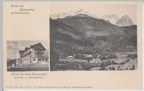 (112945) AK Gruss aus Kainzenbad b. Partenkirchen, Kurhaus um 1905
