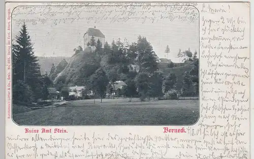 (112928) AK Gefrees Stein bei Berneck, Ruine Stein 1901
