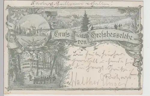 (112828) AK Gruss von Großhesselohe, Pullach, Mehrbild 1898