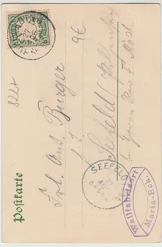 (112798) AK Siegsdorf, Gruß aus Maria-Eck, Inneres der Wallfahrtskirche 1903