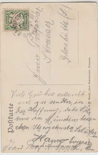 (112692) AK Füssen am Lech, Mangfall, König Max Steg 1909