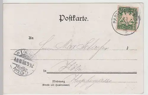 (112480) AK Gruß von St. Anton, Partenkirchen, Wallfahrtskirche 1898