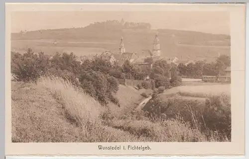 (112386) AK Wunsiedel, Fichtelgebirge, Blick zum Ort, aus Leporello, vor 1945